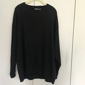 St. John's Bay Black Sweat Crew Top; Men's Big & Tall size: 3XLT